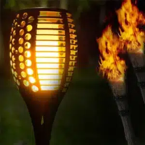 Napelemes kerti fáklya szolár lámpa