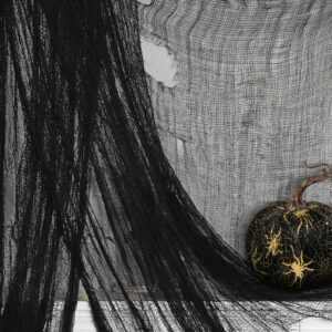 Halloween-i függöny - fekete, szövet