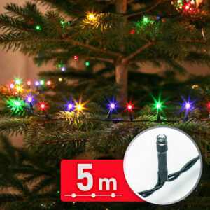 Fényfüzér - 5 m - színes - 100 LED - 220-240V - 6W